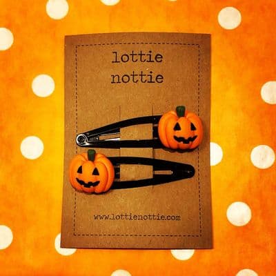 Lottie Nottie - Halloween Pumpkin Hair Clips