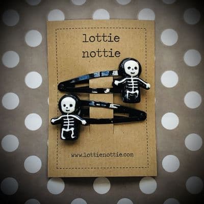 Lottie Nottie - Halloween Skeleton Hair Clips