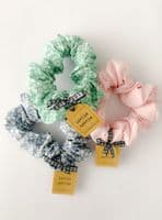 Lottie Nottie - Pastel Blue Bunny Pattern Scrunchie