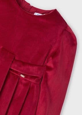 Mayoral - Cherry Velvet Girls Dress