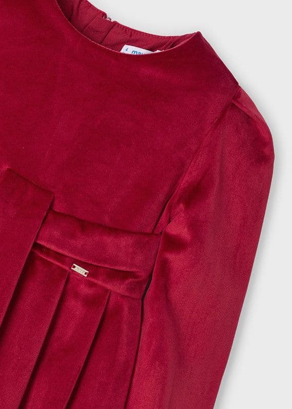 Mayoral - Cherry Velvet Girls Dress