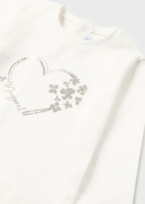Mayoral -  Natural Heart Long Sleeve T-Shirt