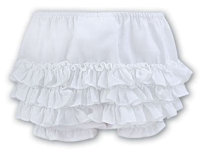 Sarah Louise - White Frilly Knickers