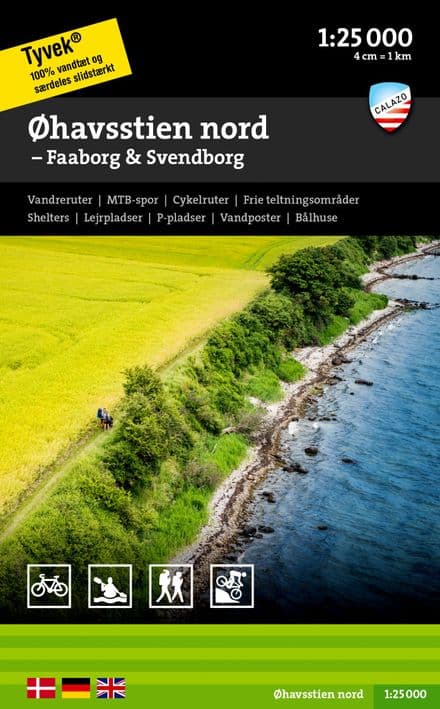 Øhavsstien Nord - Faaborg & Svendborg - Calazo Hiking Map (CZO.DK.WK.100 )