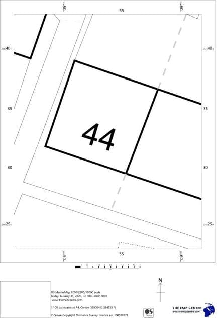 1:100 Ordnance Survey A4 Sitemap - Block Plan