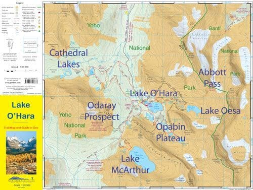 14 Lake O Hara Map and Guide Gem Trek R67