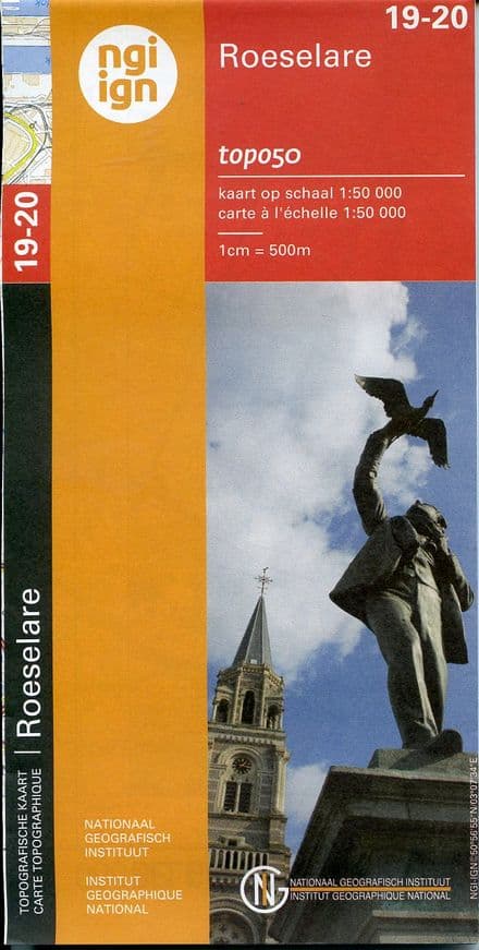 19 - 20 WWI Ypres Salient Battlefields: Roeselare NGI 1:50,000