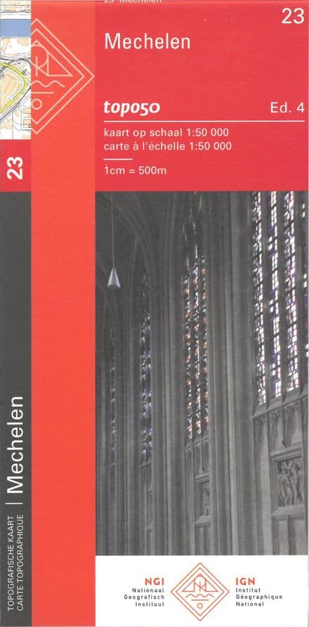 23 NGI Belgian 1:50,000 Topo Map - Mechelen