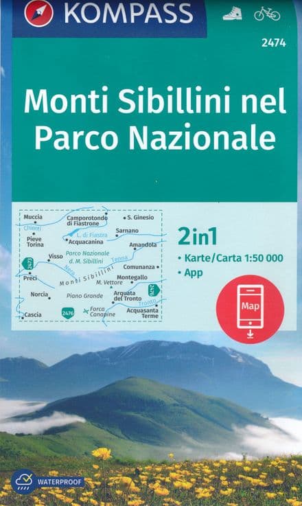 2474 - Monti Sibillini nel Parco Nazionale - Kompass