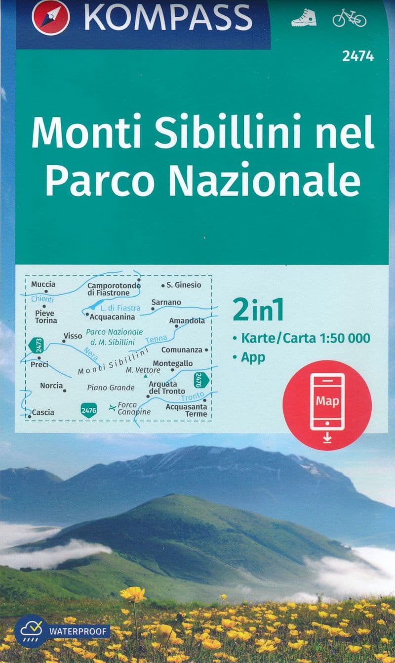 2474 - Monti Sibillini nel Parco Nazionale - Kompass