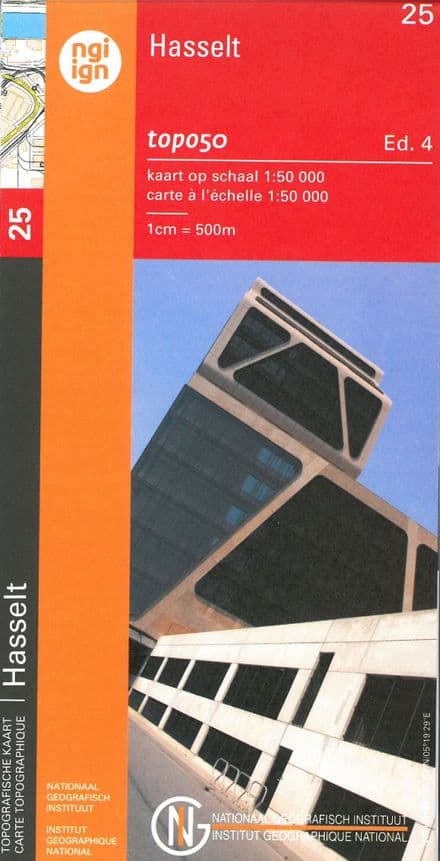 25 NGI Belgian 1:50,000 Topo Map - Hasselt