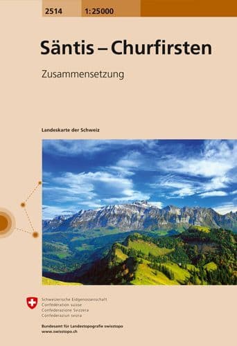 2514 - Santis Churfirsten - Swiss Survey 1:25,000