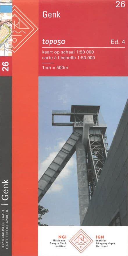 26 NGI Belgian 1:50,000 Topo Map - Genk