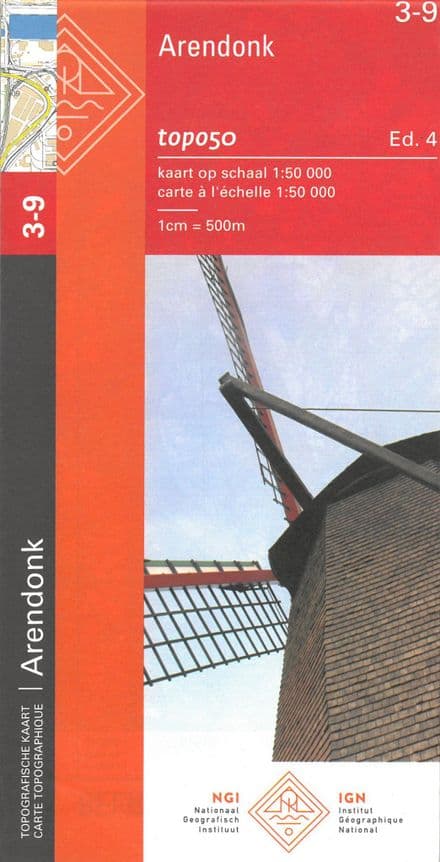 3 - 9 NGI Belgian 1:50,000 Topo Map - Arendonk