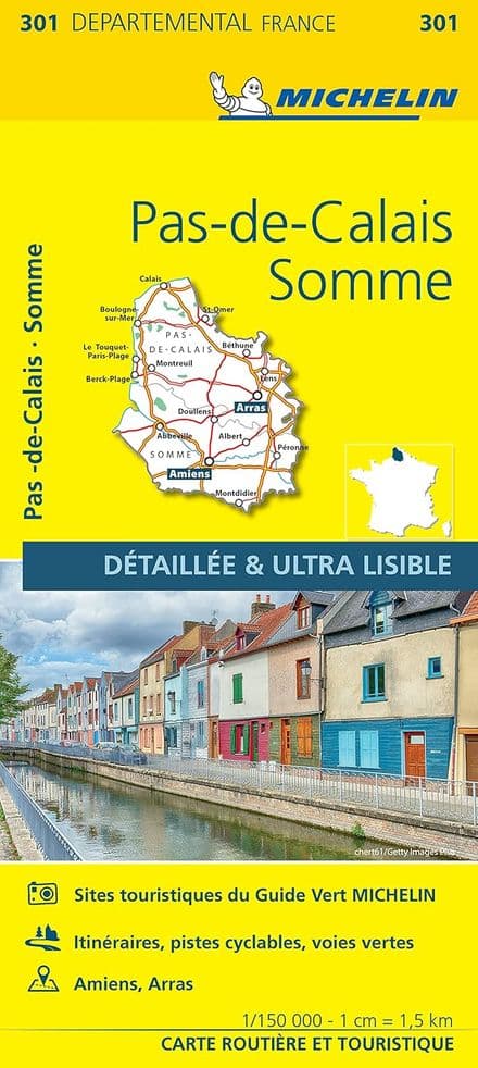 301 Pas de Calais, Somme - Michelin Local Map