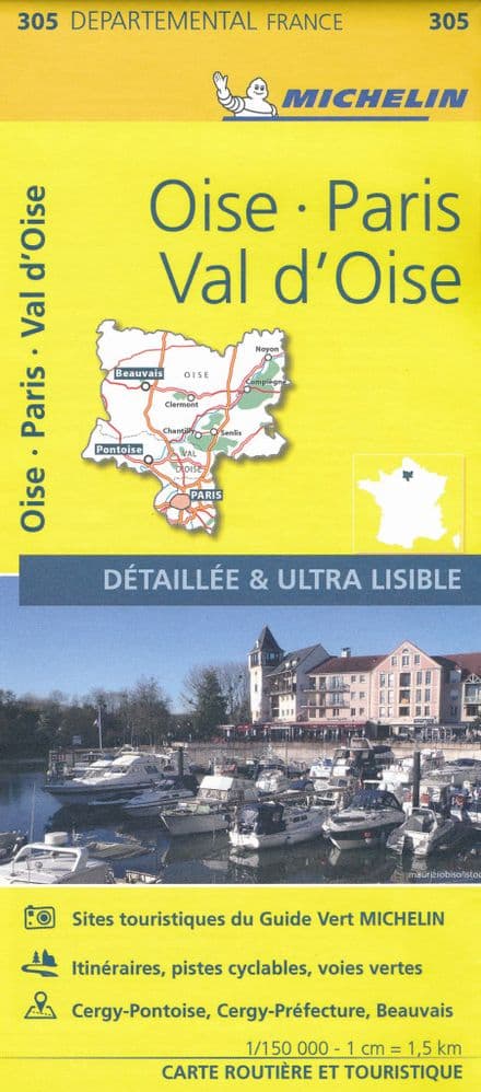 305 Oise, Paris, Val d'Oise - Michelin Local Map