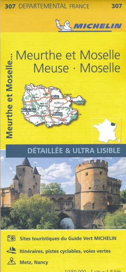 307 Meurthe et Moselle, Meuse, Moselle - Michelin Local Map