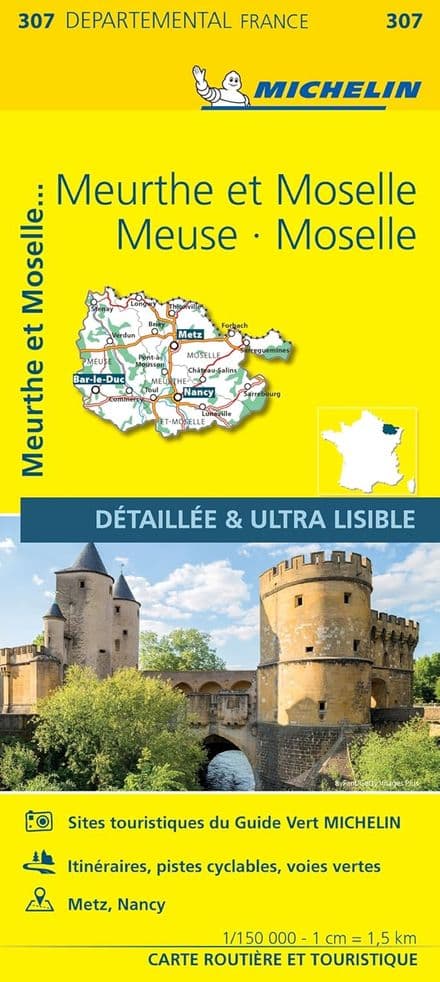 307 Meurthe et Moselle, Meuse, Moselle - Michelin Local Map