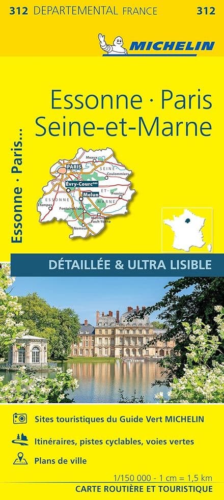 312 Essonne, Paris, Seine-et-Marne - Michelin Local Map