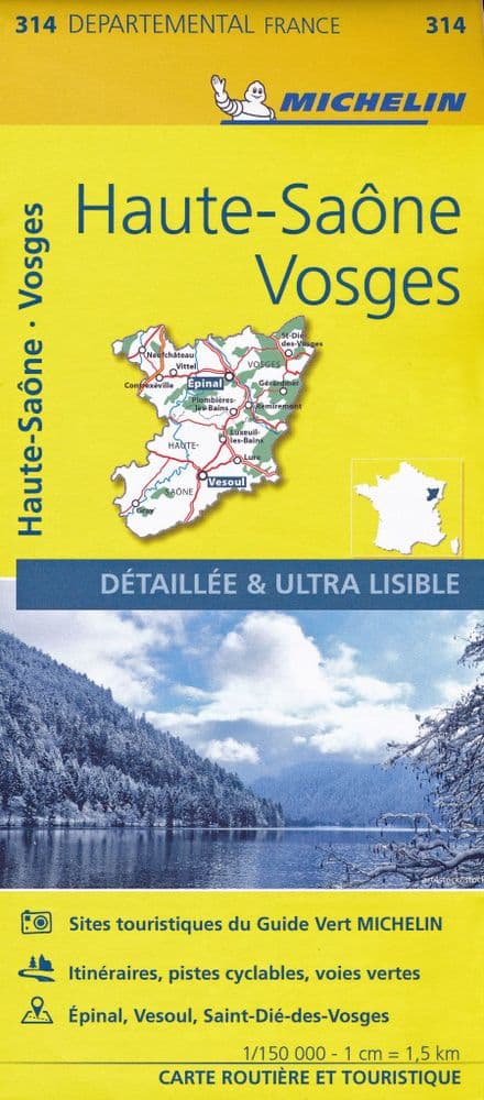 314 Haute-Saone, Vosges - Michelin Local Map