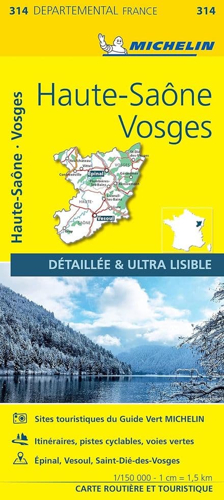 314 Haute-Saone, Vosges - Michelin Local Map