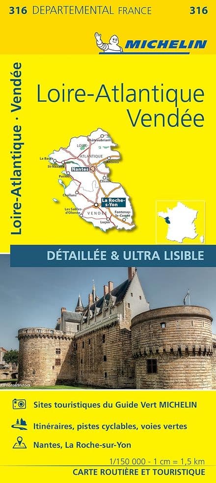 316 Loire-Atlantique, Vendee - Michelin Local Map