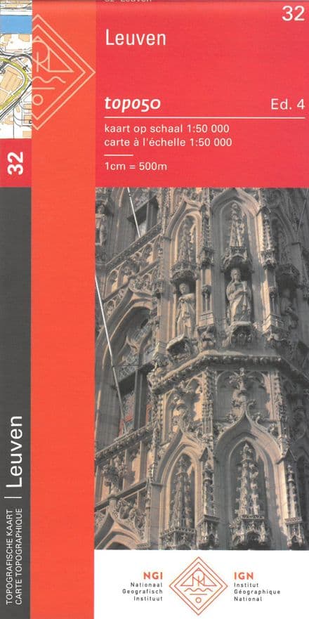 32 NGI Belgian 1:50,000 Topo Map - Leuven