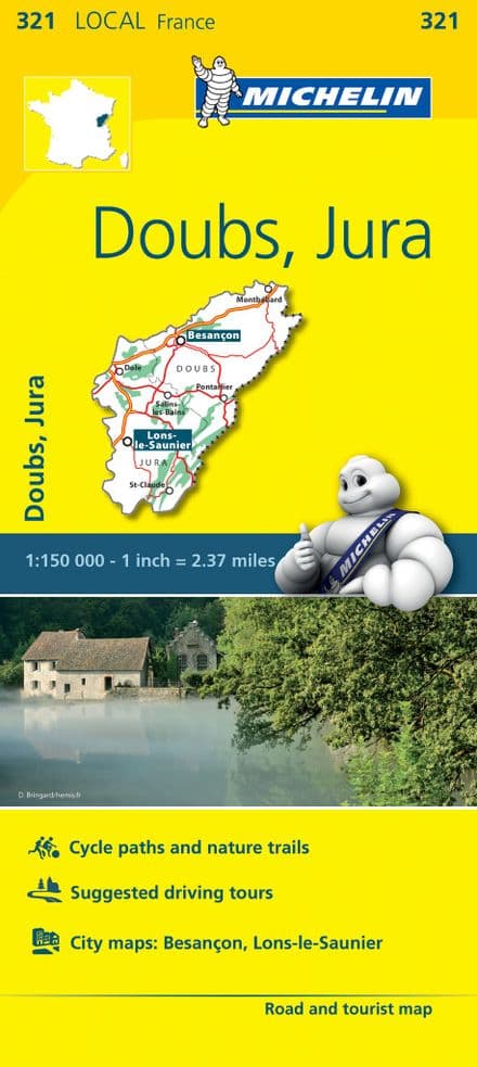 321 Doubs, Jura - Michelin Local Map