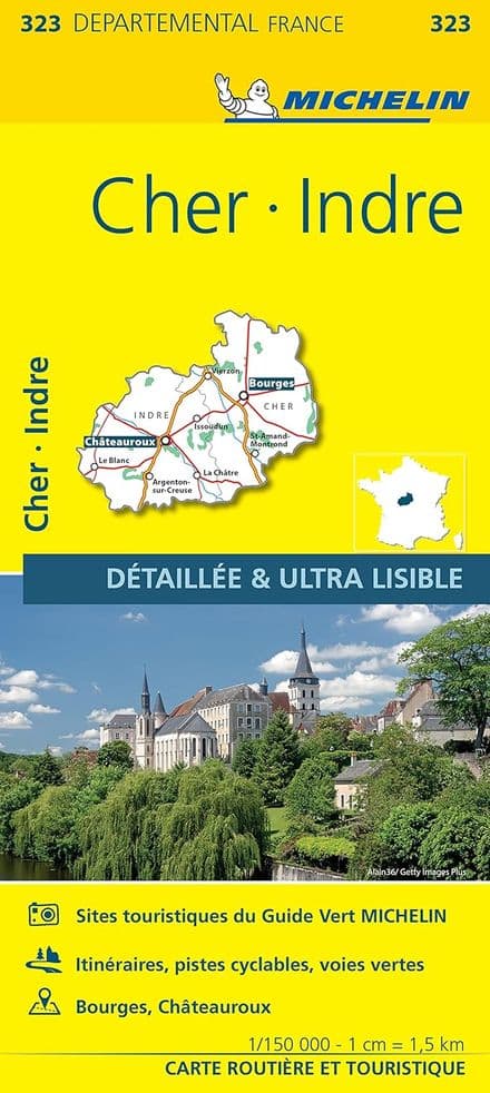 323 Cher Indre - Michelin Local Map