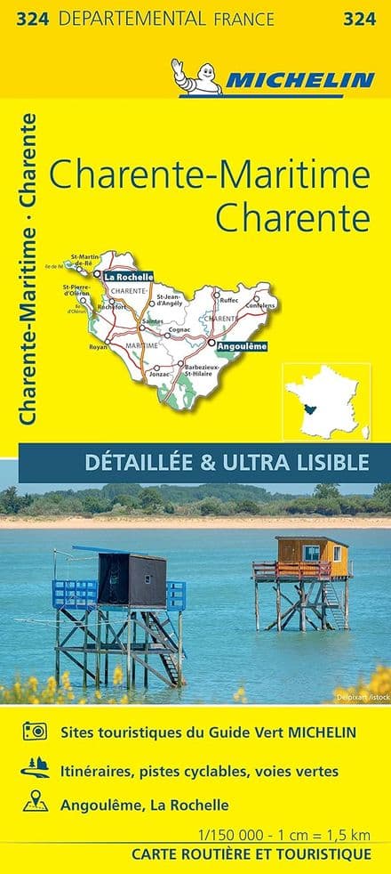 324 Charente, Charente-Maritime - Michelin Local Map