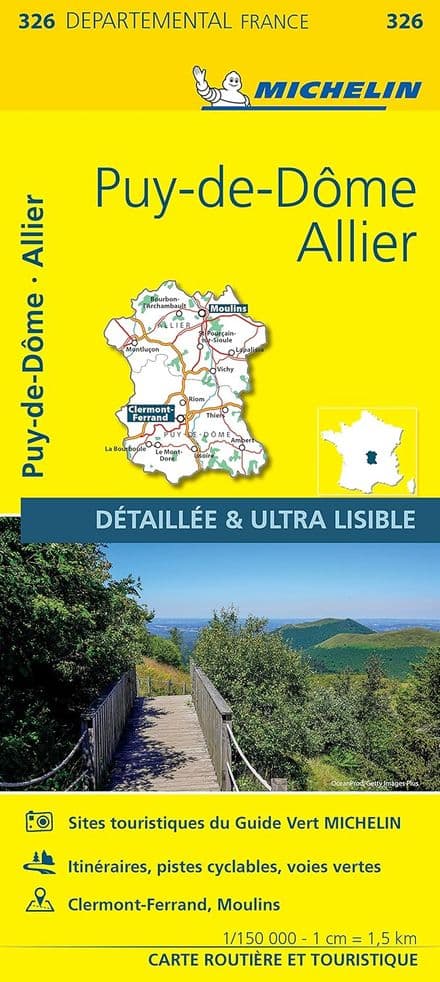 326 Allier, Puy-de-Dome - Michelin Local Map