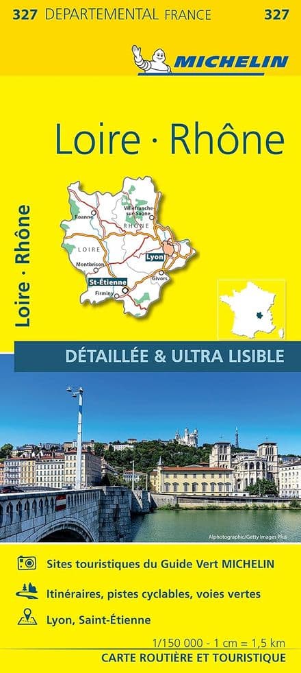 327 Loire, Rhone - Michelin Local Map