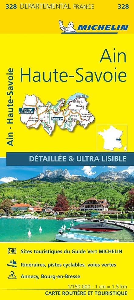 328 Ain, Haute-Savoie - Michelin Local Map