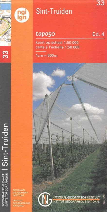 33 NGI Belgian 1:50,000 Topo Map - St Truiden