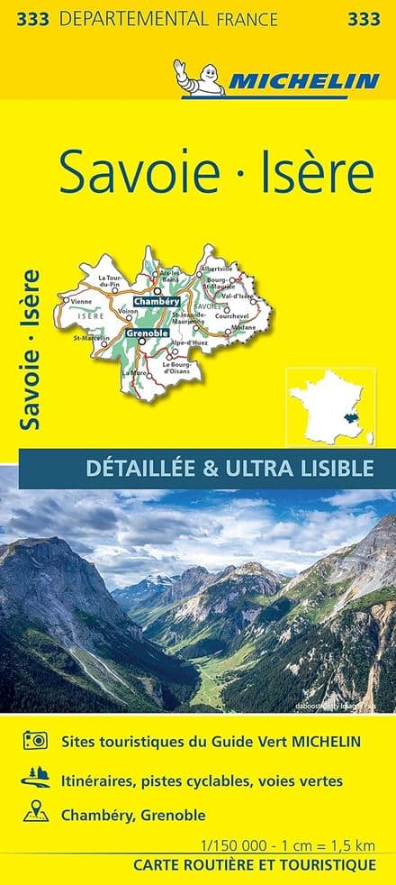 333 Isere, Savoie - Michelin Local Map