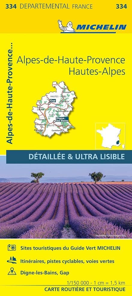 334 Alpes-de-Haute-Provence, Haute-Alpes - Michelin Local Map