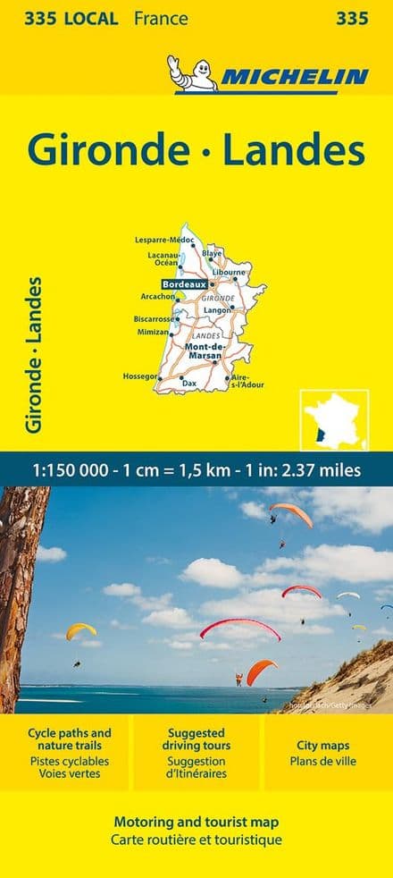 335 Gironde, Landes - Michelin Local Map