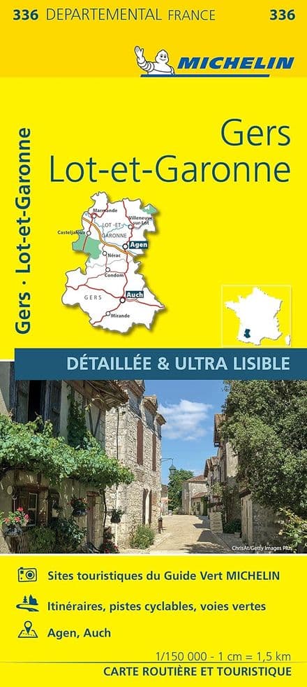 336 Gers, Lot-et-Garonne - Michelin Local Map