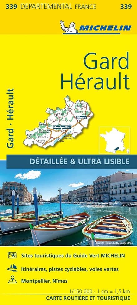 339 Gard, Herault - Michelin Local Map