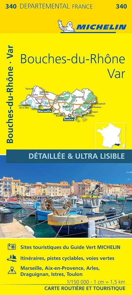 340 Bouches-du-Rhone, Var - Michelin Local Map