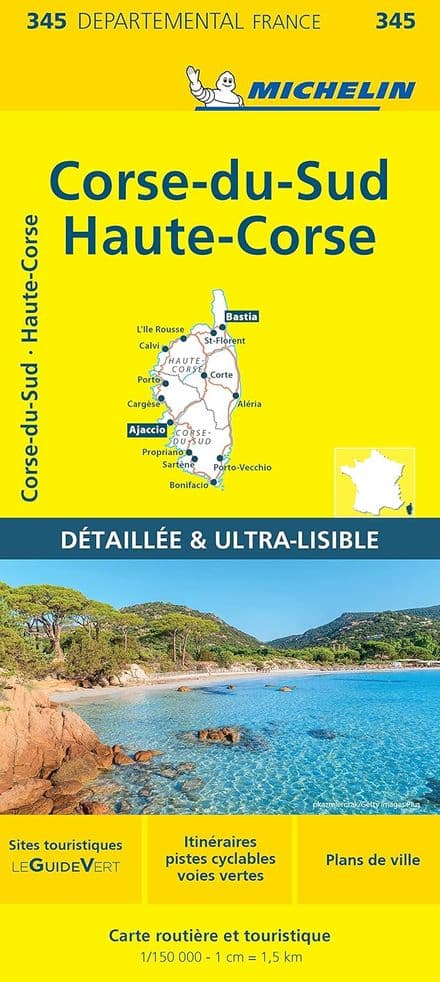 345 Corsica - Michelin Local Map