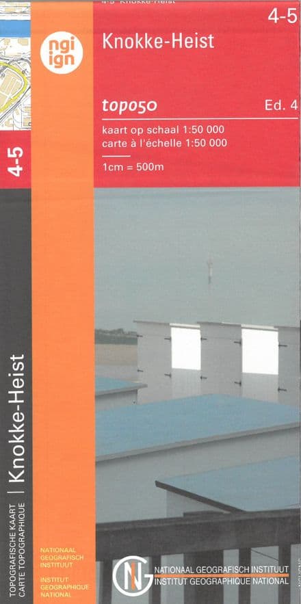 4 - 5 NGI Belgian 1:50,000 Topo Map - Knokke Heist