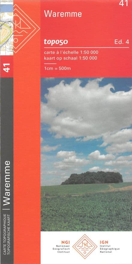 41 NGI Belgian 1:50,000 Topo Map - Waremme