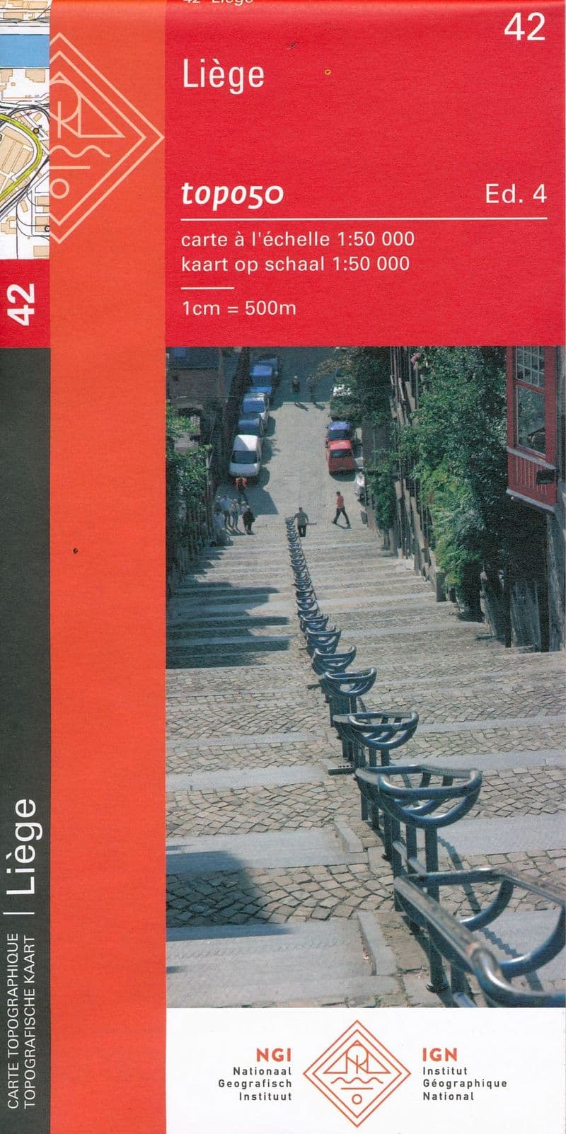 42 NGI Belgian 1:50,000 Topo Map - Liege