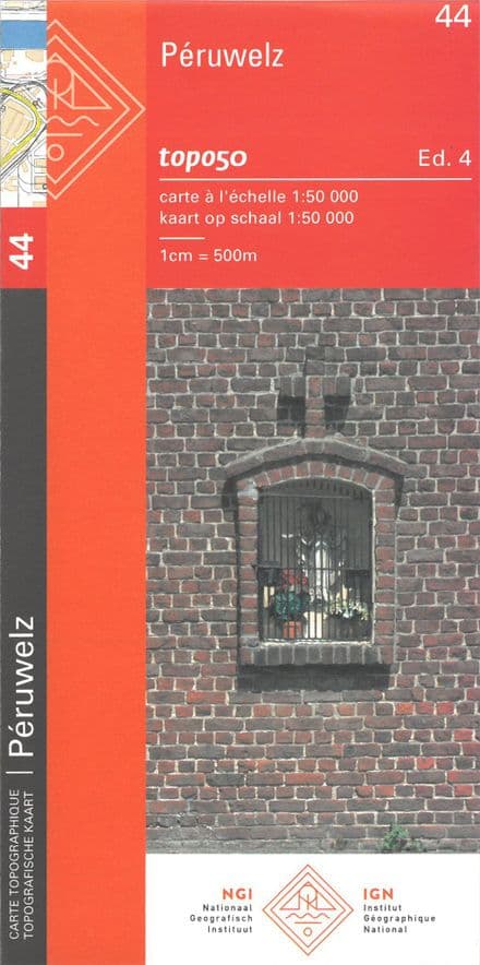 44 NGI Belgian 1:50,000 Topo Map - Peruwelz