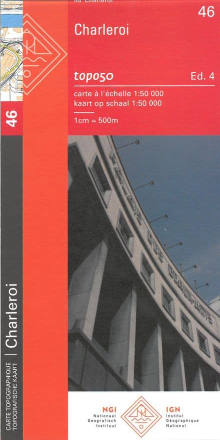 46 NGI Belgium 1:50,000 Topo Map - Charleroi