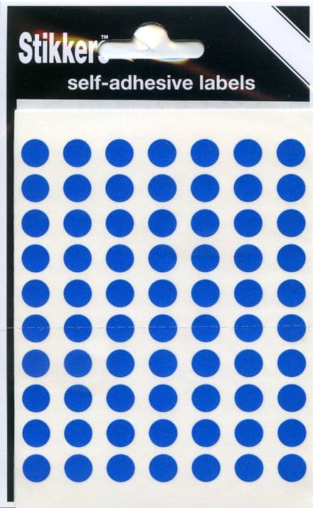 490 x Map Stickers 8mm BLUE