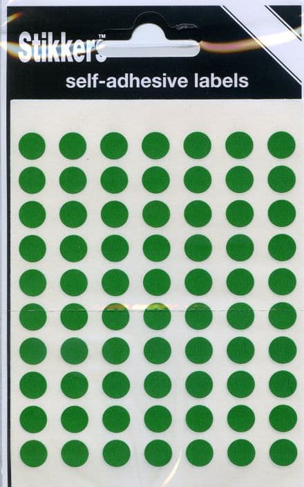 490 x Map Stickers 8mm - GREEN