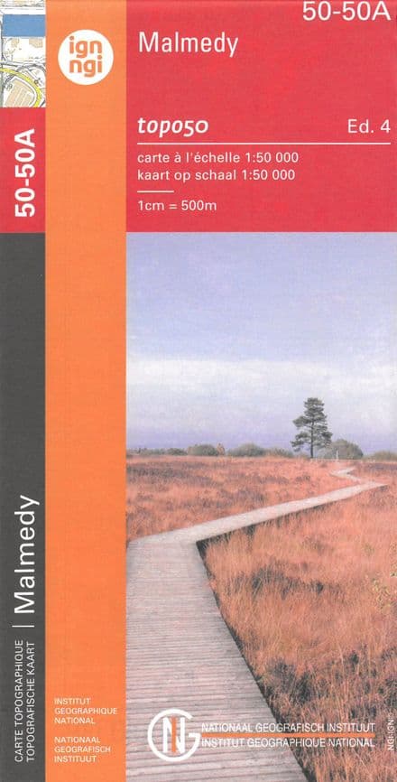 50 & 50A NGI Belgian 1:50,000 Topo Map - Malmedy