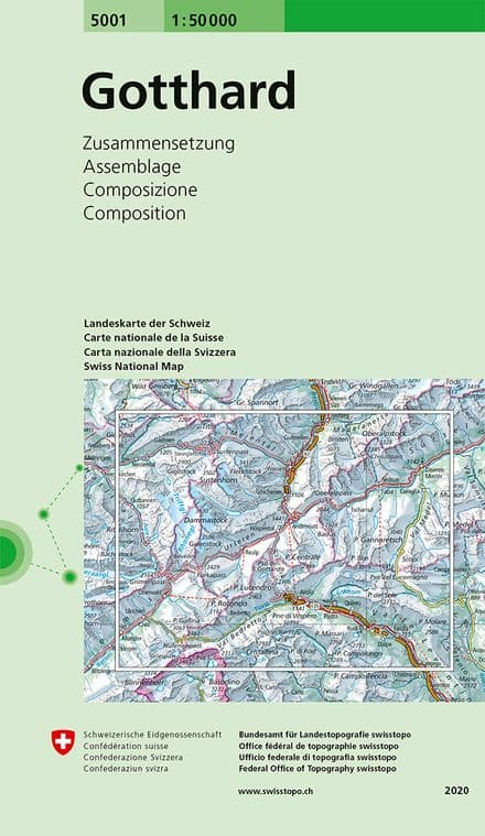 5001 Gotthard - Swiss Survey 1:50,000